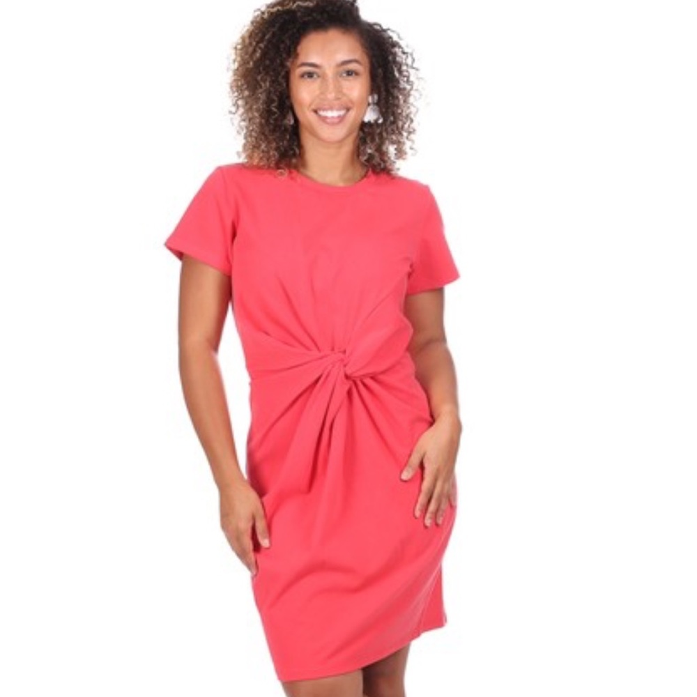 Duffield Lane Pink Jess Front Twist Dress || XS